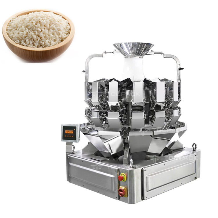 14 बाल्टी ऑटोमैटिक मल्टीहेड वेजर 1kg 2kg 5L अनाज खाद्य अनाज चावल बैग पैकिंग मशीन