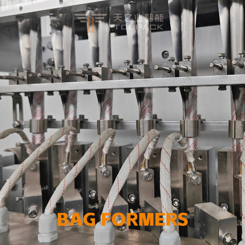 पूर्ण स्वचालित वीएफएस केचप पैकिंग और भरने की मशीन मल्टी ट्रैक वर्टिकल 4 साइड सील सैकेट टमाटर सॉस पैकिंग मशीन