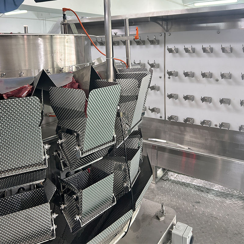 Food Grade Automatic Vacuum Frozen Food Pouch Packing Machine Shrimp Squid Rings Bag Multihead Weigher Filling Packing Machine