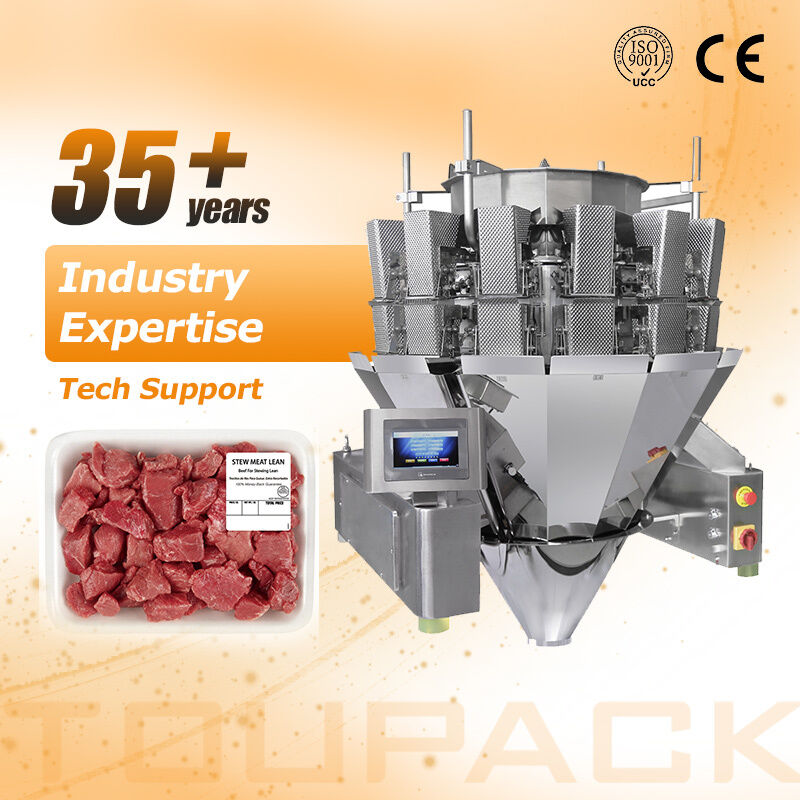 Automatic Food Tray Sealer Machine with Multihead Weigher for High Speed & Stable Output, Accurate Weighing, and Wide Application Range