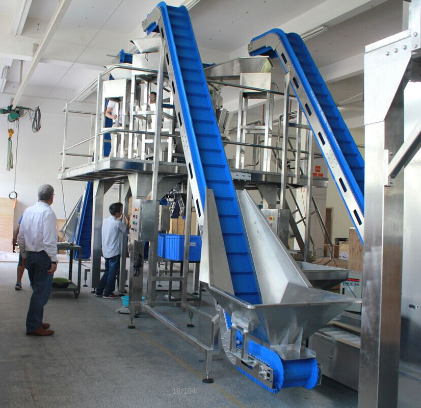 1.1 किलोवाट इच्छुक कन्वेयर एस आकार लिफ्ट स्टेनलेस स्टील 200 एल कनेक्टेड हूपर