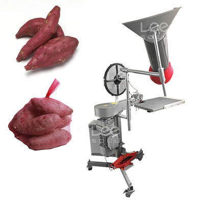 अर्ध स्वचालित सिट्रस नेट बैग पैकेजिंग मशीन मीठा आलू नारंगी जाल बैग फल पैकेजिंग मशीन