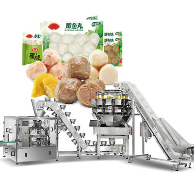 1kg 2kg Chicken Poultry Nuggets wings Meat Premade Pouch Multihead Weigher Stand up Pouch Rotary Fill Seal Packing Machine