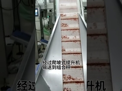 ताज़ा मांस उत्पाद के लिए कटिंग, परिवहन, छँटाई, वजन, पैकेजिंग समाधान